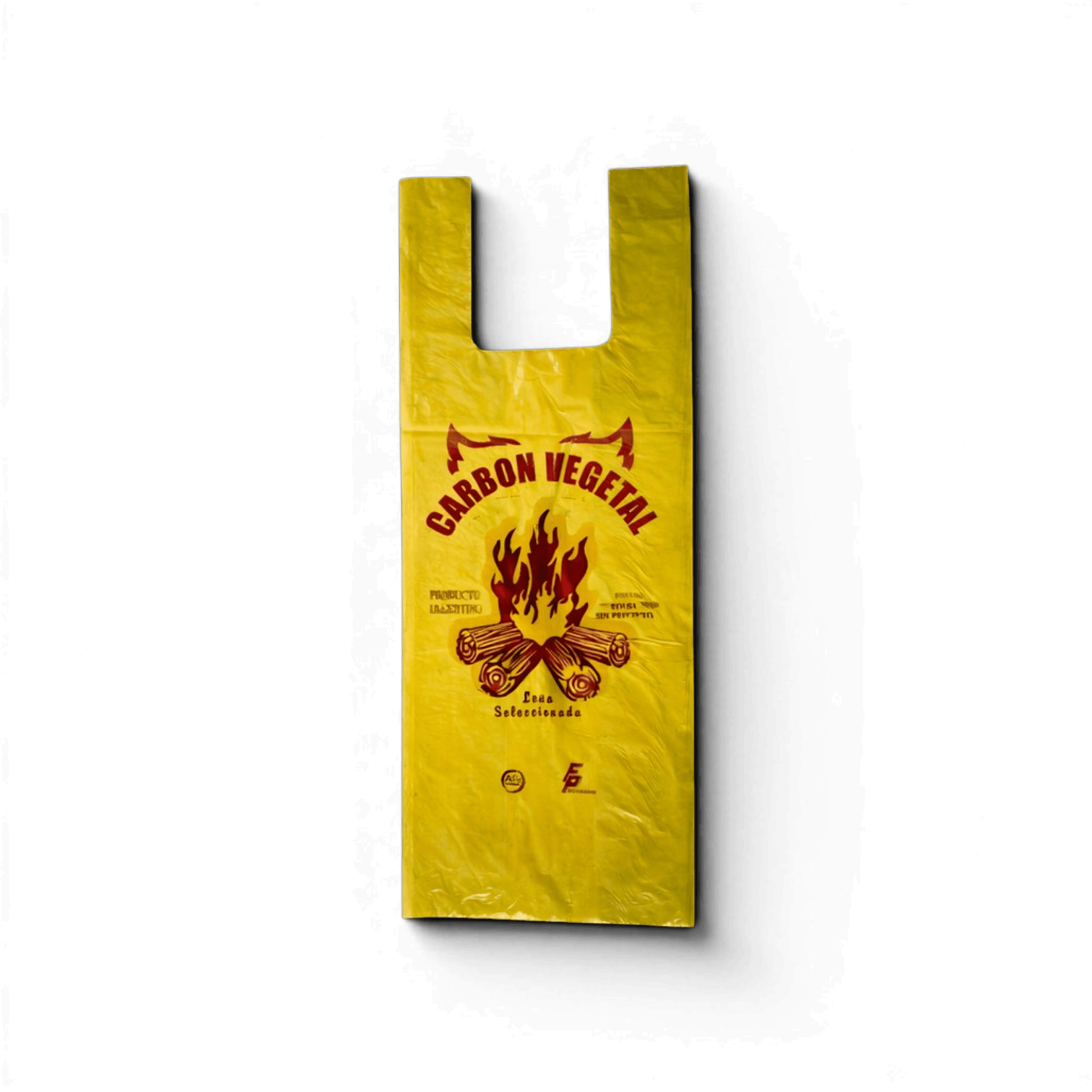 Bolsa camiseta impresa amarill