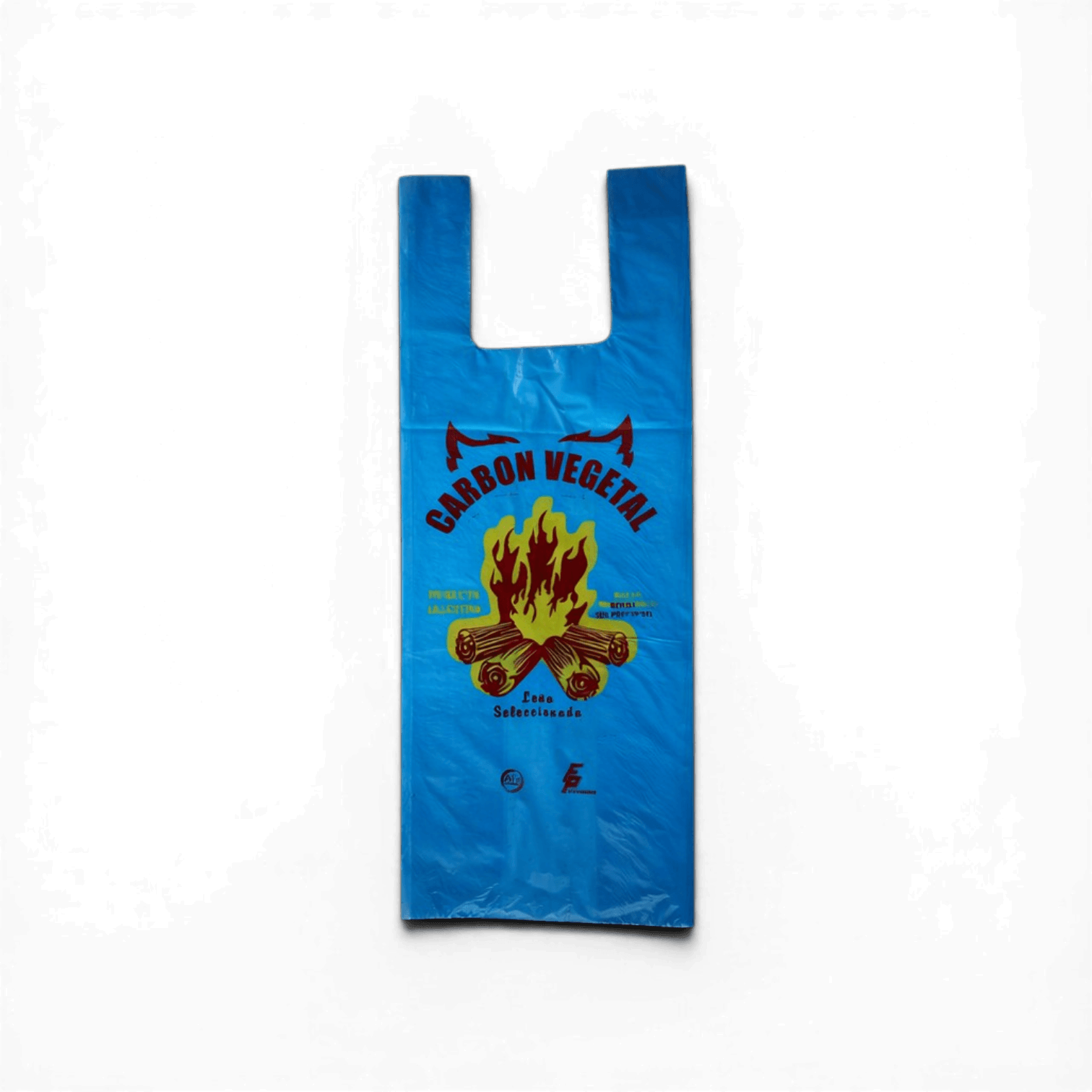 Bolsa camiseta impresa azul