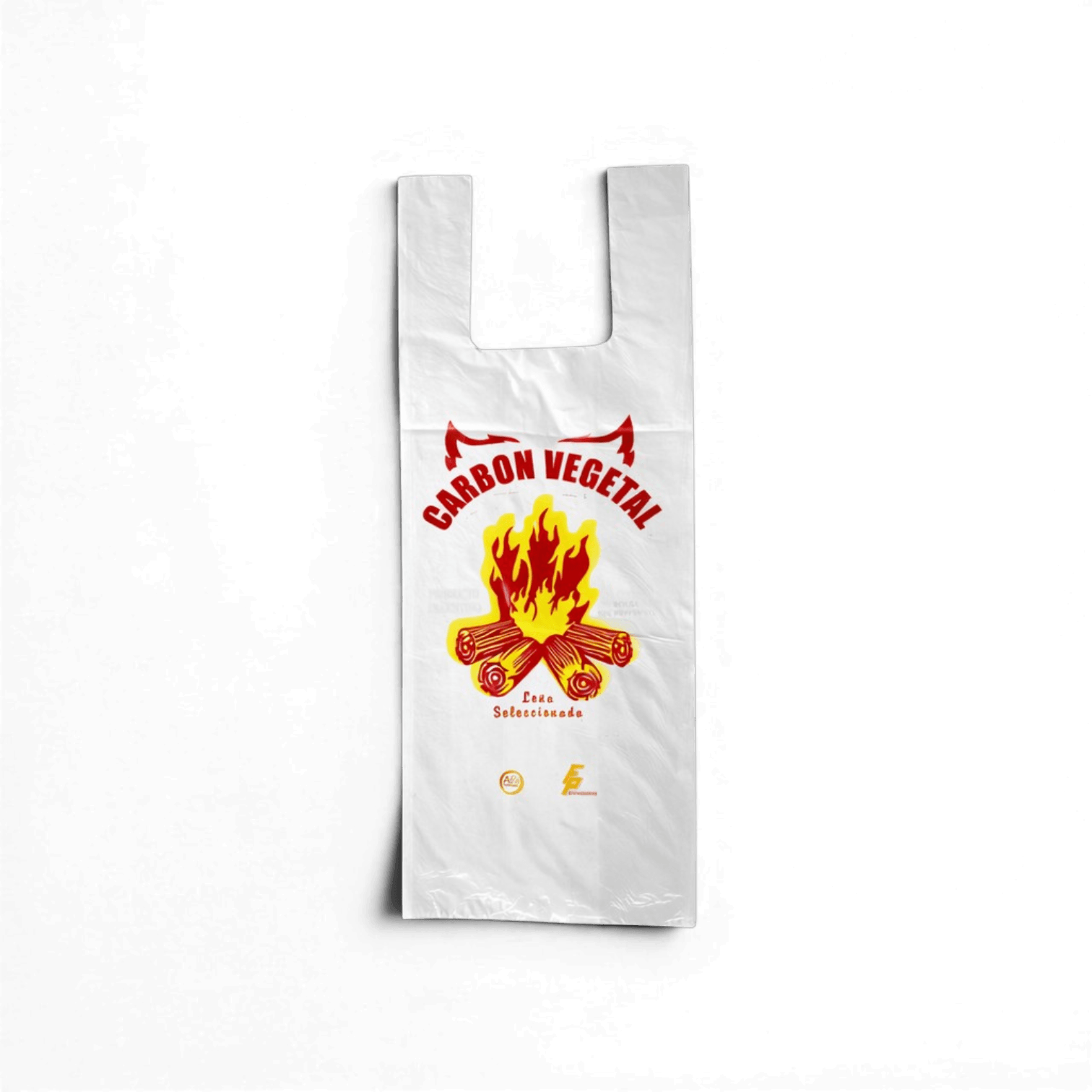 Bolsa camiseta impresa blanca