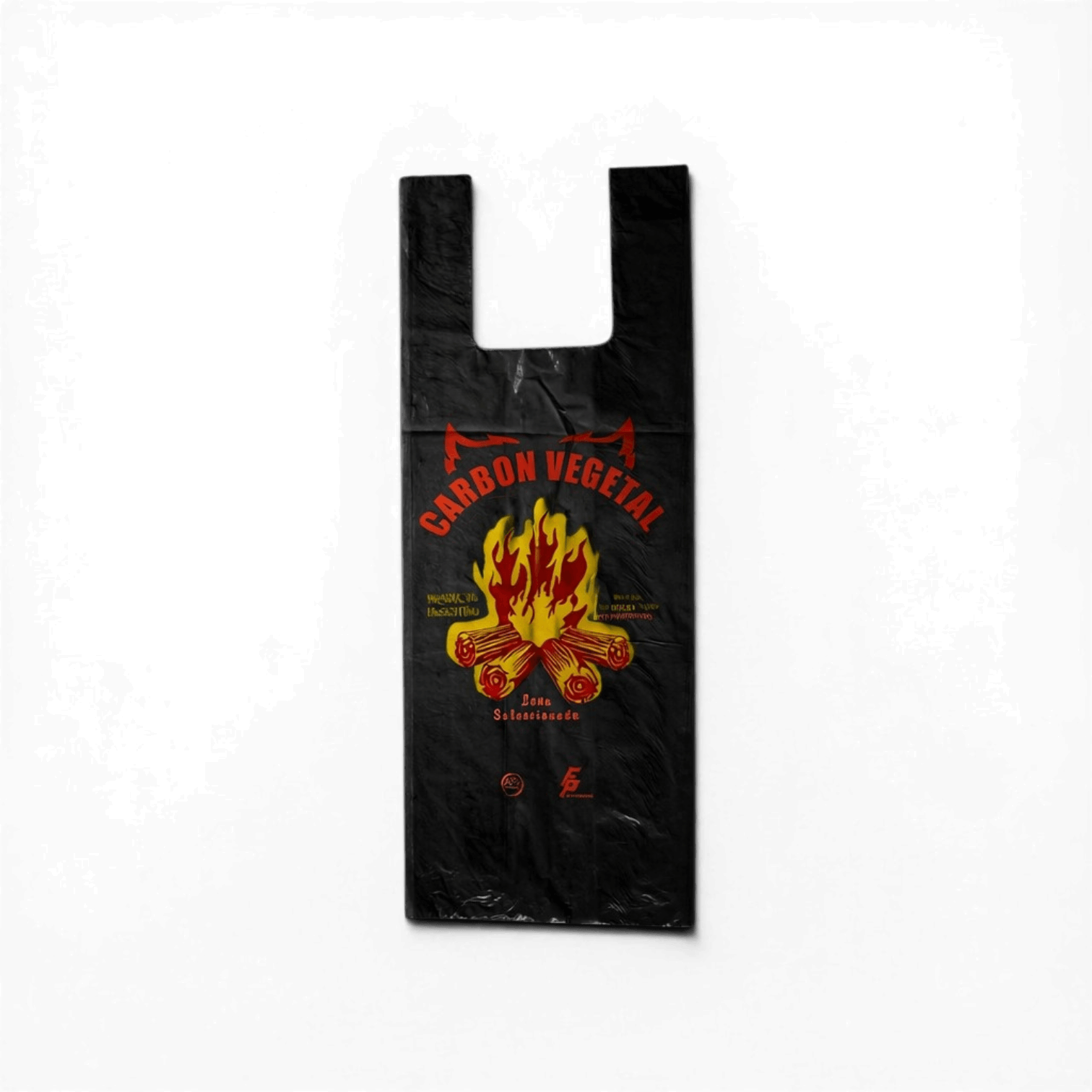 Bolsa camiseta impresa negra