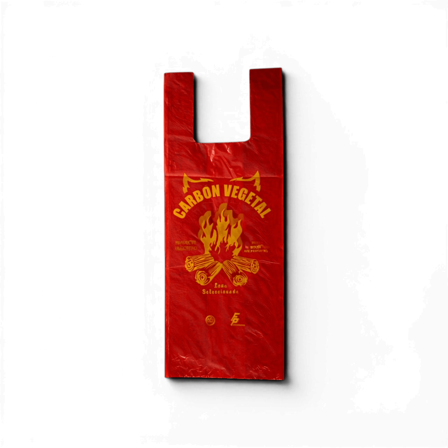 Bolsa camiseta impresa roja